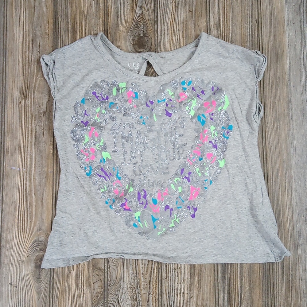 Short Ruffly Sleeve Sparkly Live Life Quote Leopard Cut Out Back Top